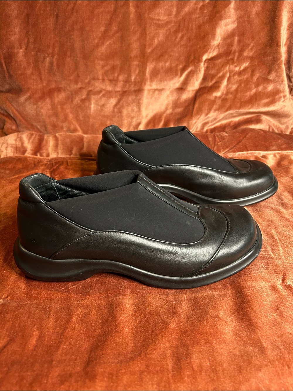 Josef Seibel Black Slip-On Leather Comfort Loafers